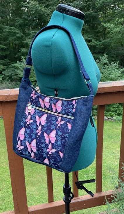 Butterfly Denim UNG Hobo Bag